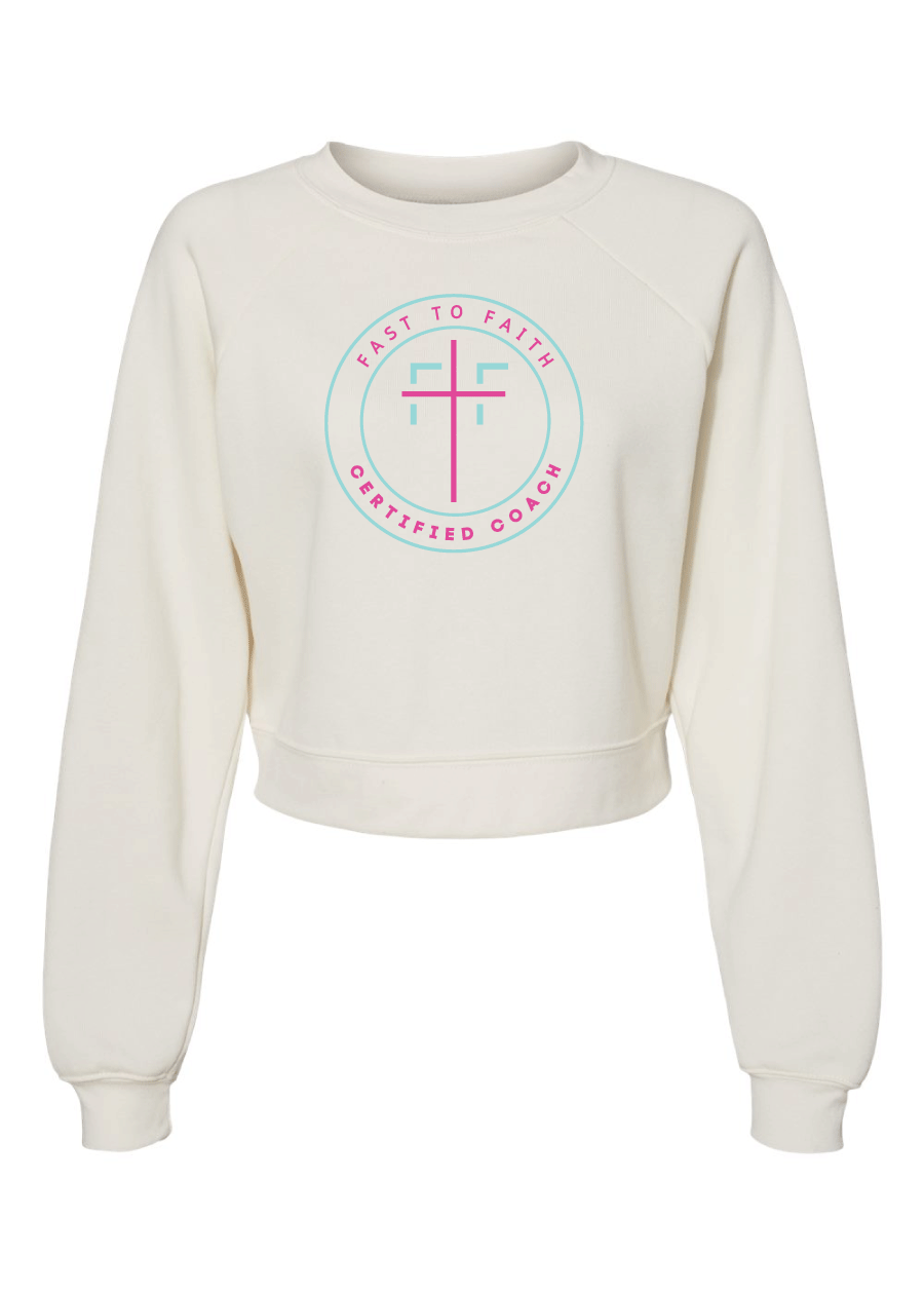 Fast to Faith - Women's Premium Crop Sweatshirt, Coaches Only (multiple colors)