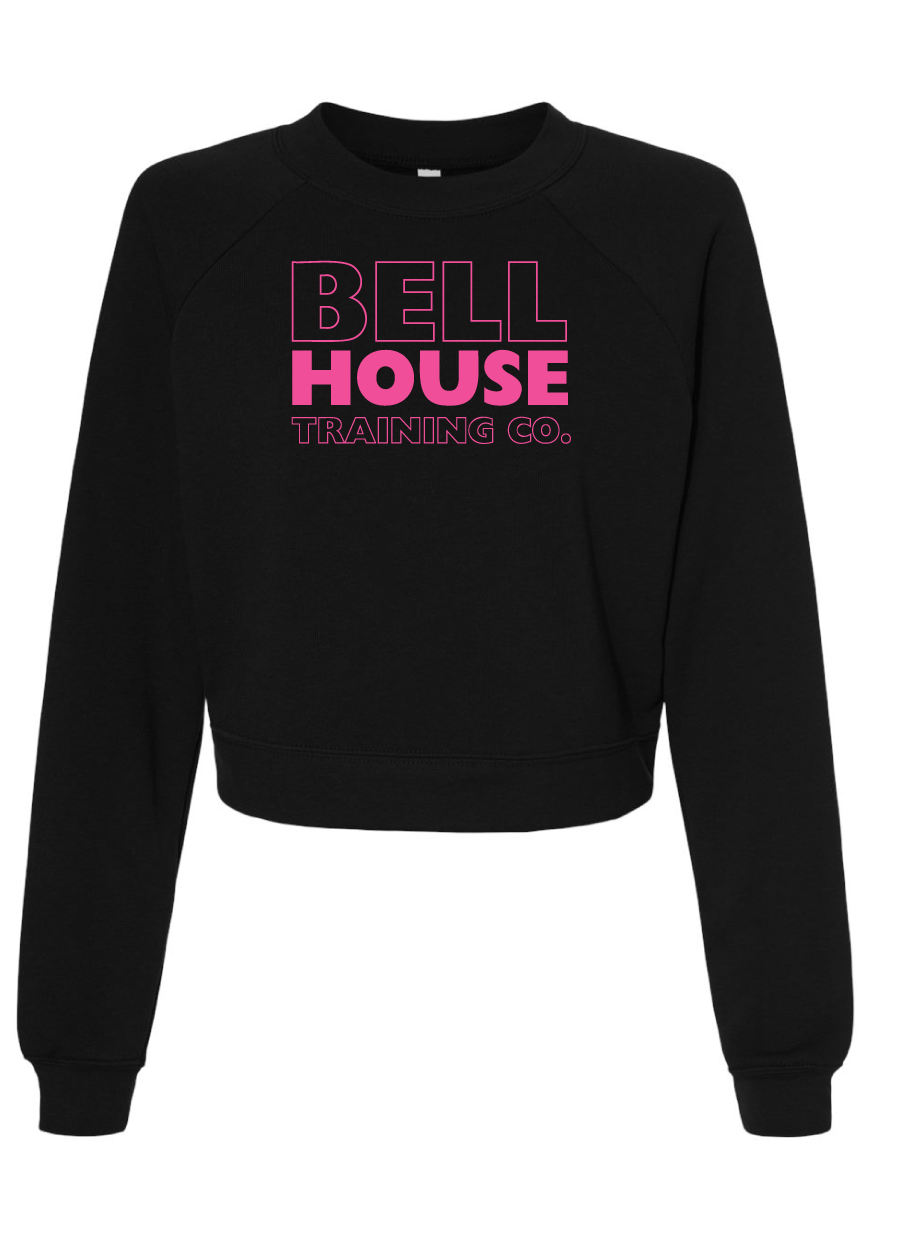 Bell House - Limited Edition PINK Women's Premium Crop Crewneck Sweatshirt