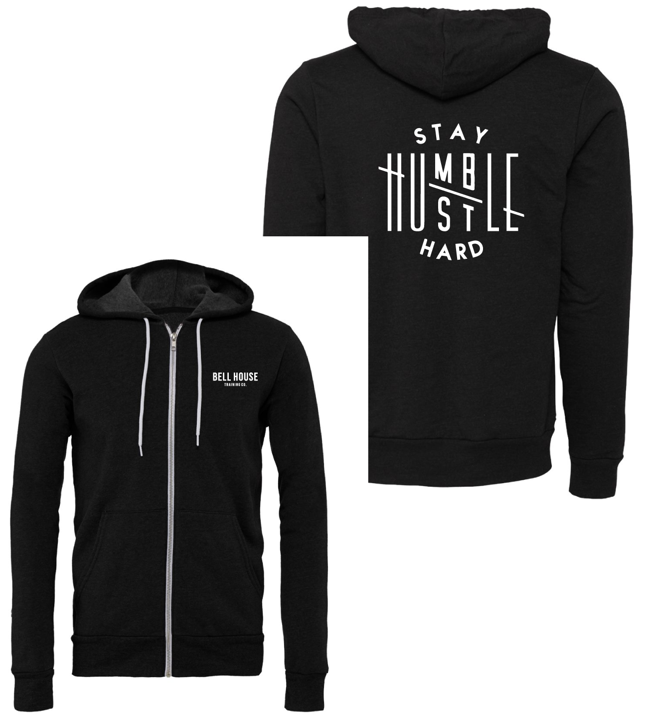 Bell House - Limited Edition Stay Humble Unisex Premium Hooded Zip-Up Sweatshirt (Multiple Colors)