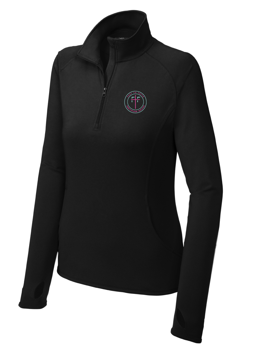 Fast to Faith - Women's Q-Zip, Coaches Only (multiple colors)