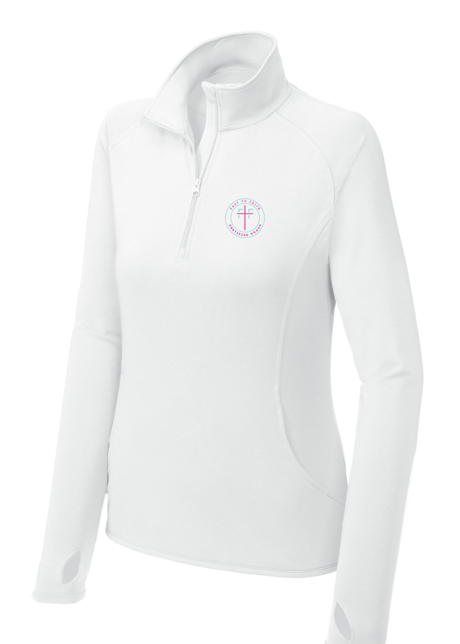 Fast to Faith - Women's Q-Zip, Coaches Only (multiple colors)